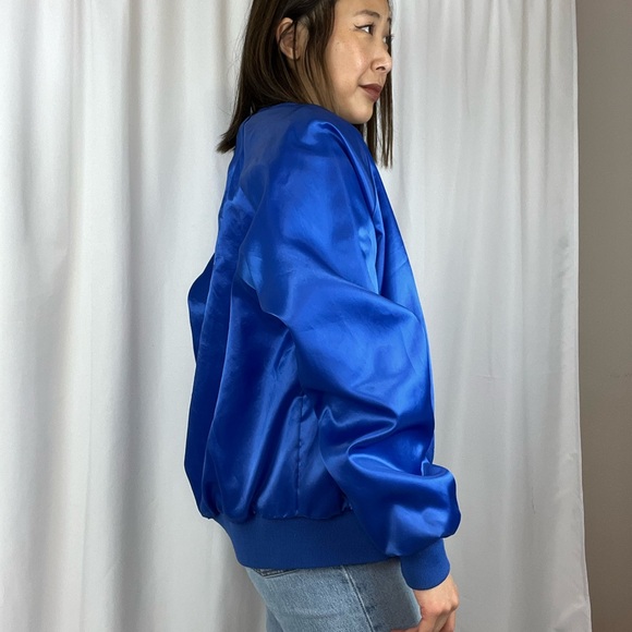 Blue Satin Women's Jacket - Picture 3 of 7